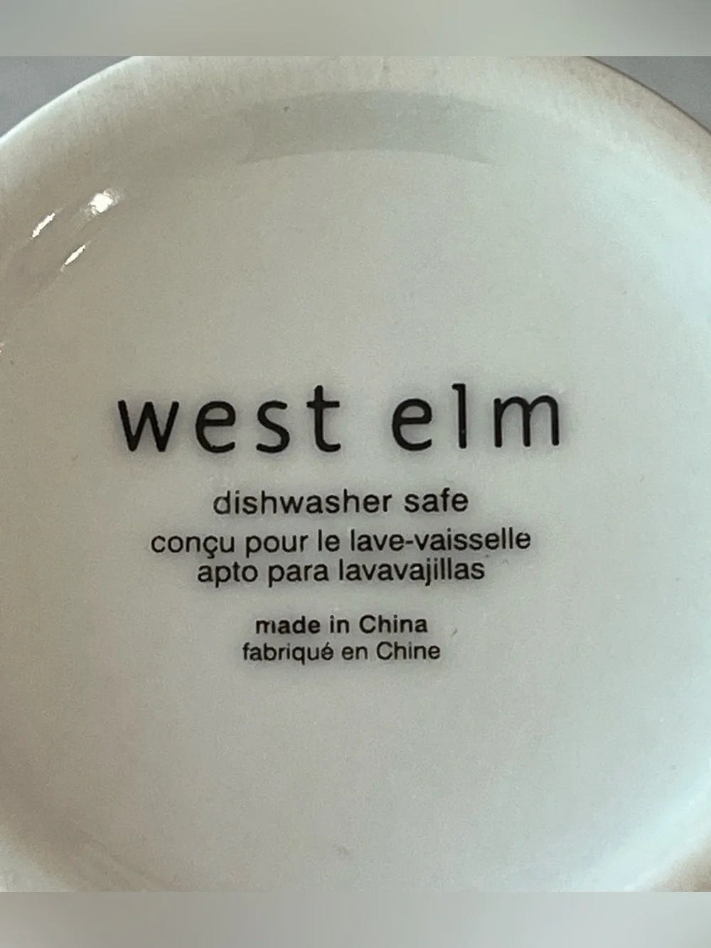 West Elm Nautical Blue & White Striped Ceramic Bud Vase / Bathroom Tumbler